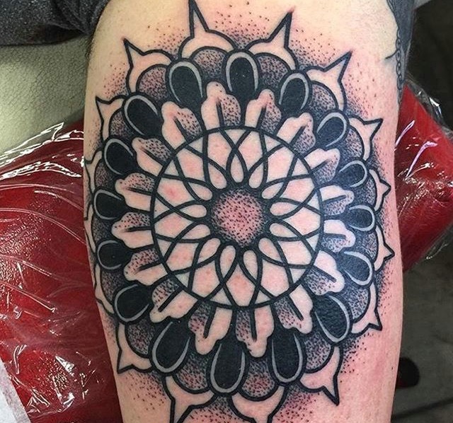 一组曼陀罗纹身图案酷爆了