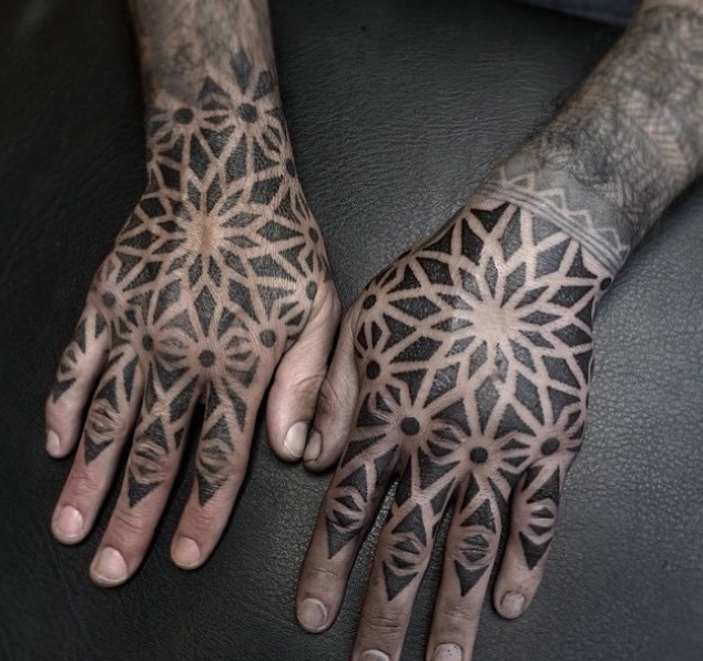 一组曼陀罗纹身图案酷爆了