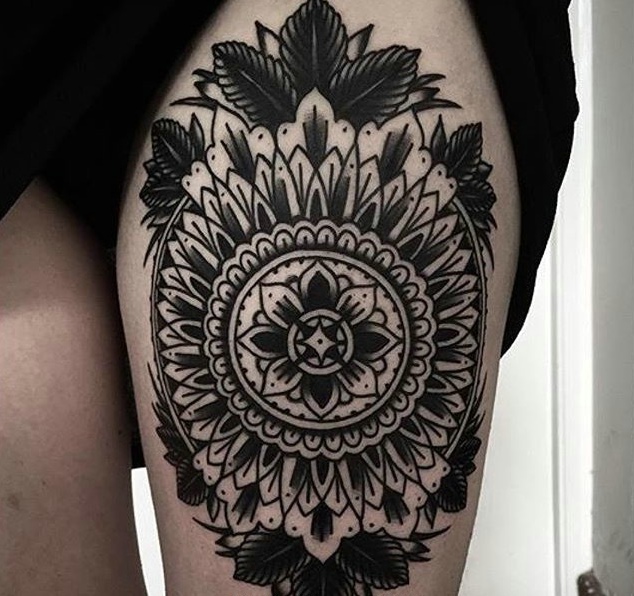 一组曼陀罗纹身图案酷爆了