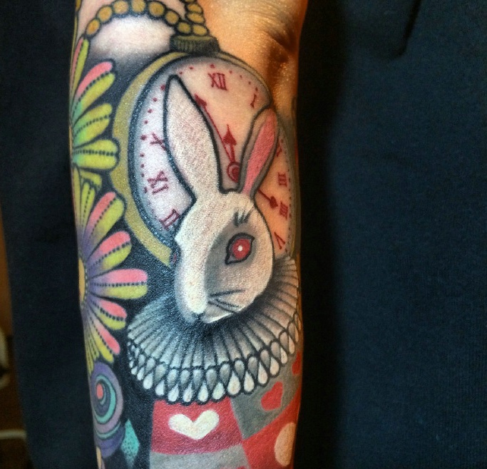 萌萌可爱的彩色动物纹身图案