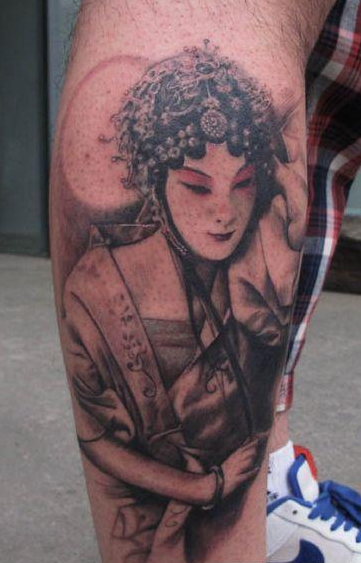 美女花旦纹身图案大全