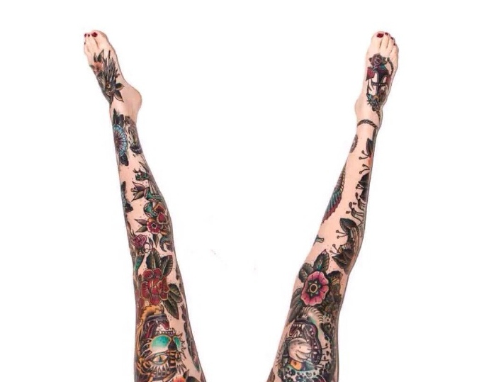 适合开放女生的时尚图腾纹身图片