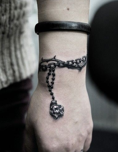 潮流流行的手链纹身图案大全