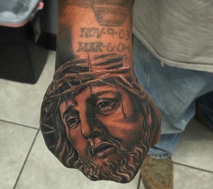 一组各色各样的手背图腾纹身图片