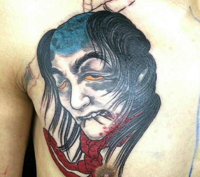 一组日式邪恶的另类图腾纹身图片