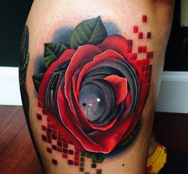 一组鲜艳无比的彩色3d纹身图片