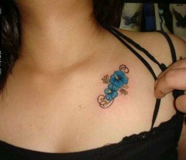 花卉精美独特女生纹身图案