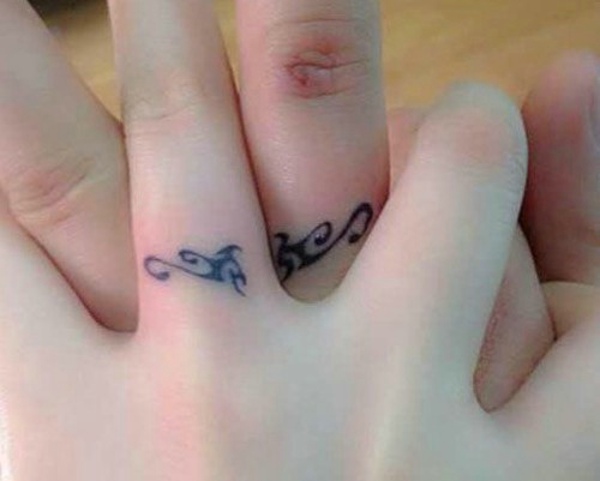 个性手指纹身图案