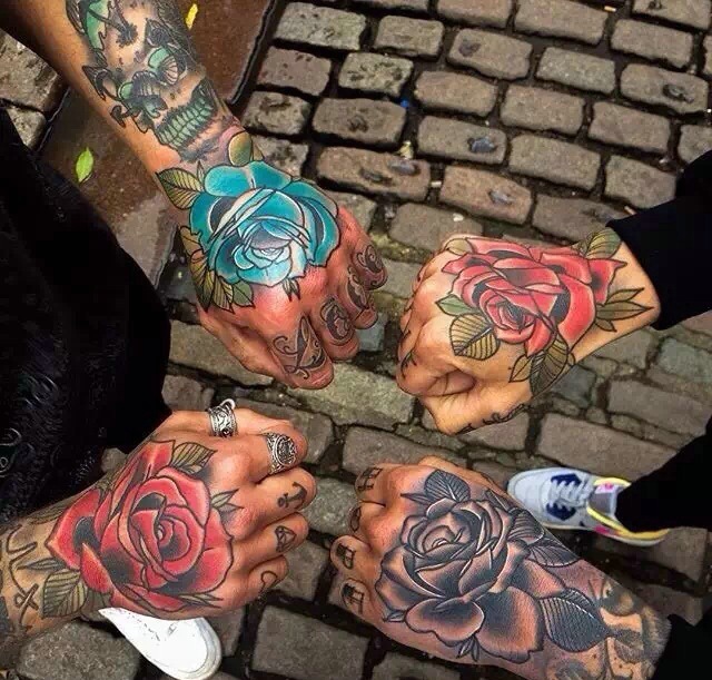 一组惊艳动人的手臂花朵纹身图片