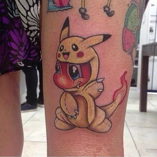 可爱的宠物小精灵纹身图案