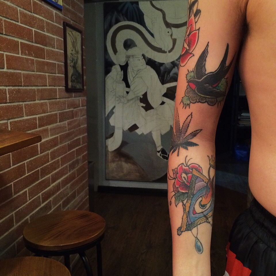 各种各样一起的手臂纹身图片