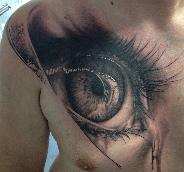 一组相当狂野的3d黑白纹身图案