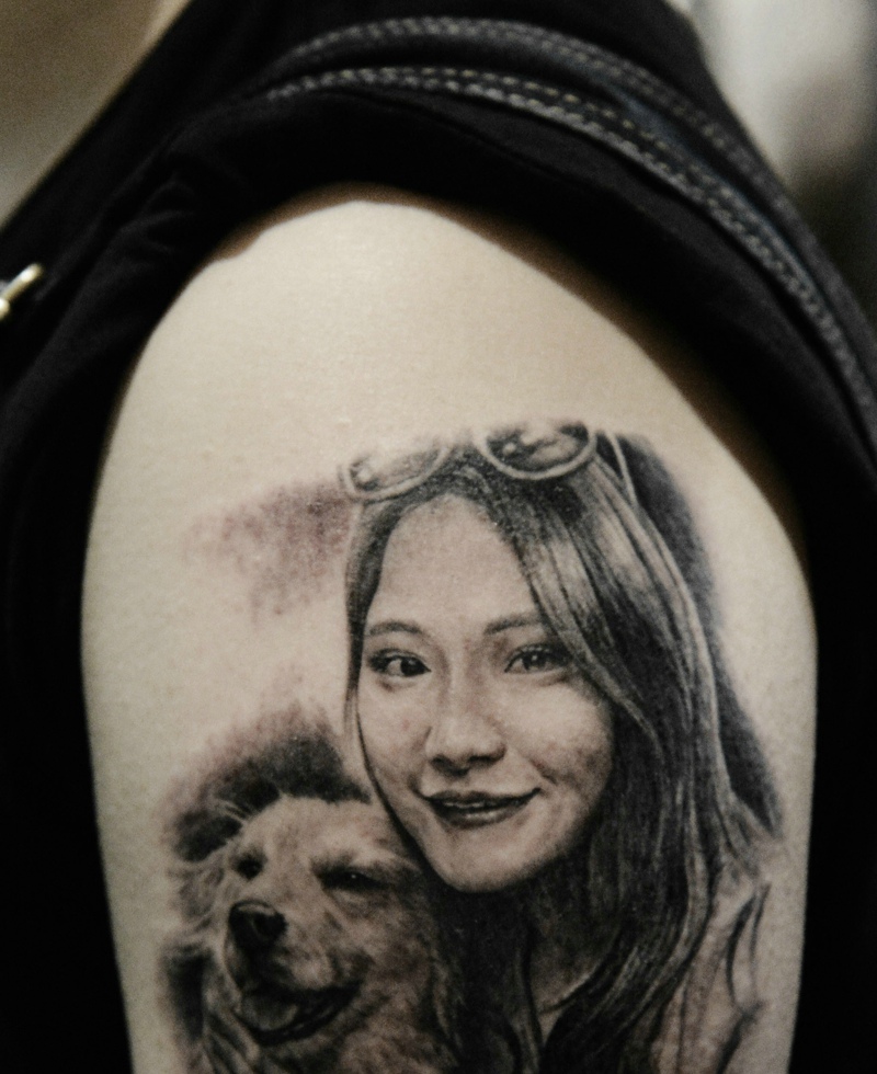 非常有爱又有意义的大臂纹身图案