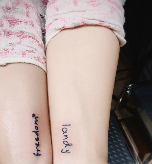 适合闺蜜们的小清新英文纹身图片