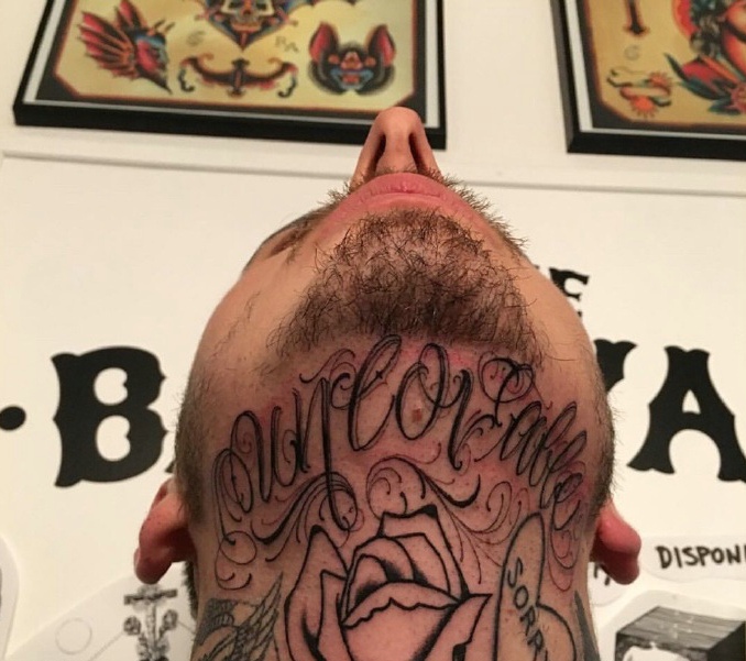 一组大花体英文纹身图案尽显年轻