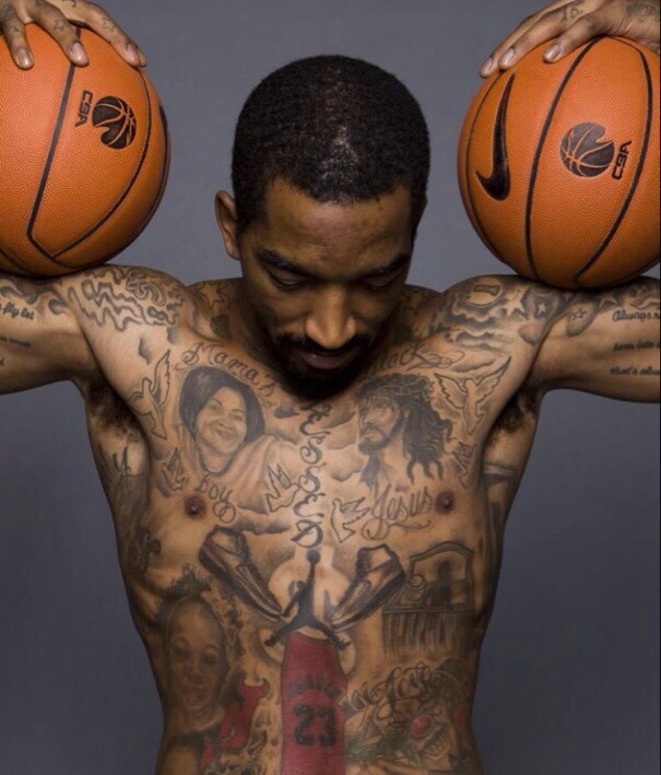 外国体育男明星满身个性纹身图案