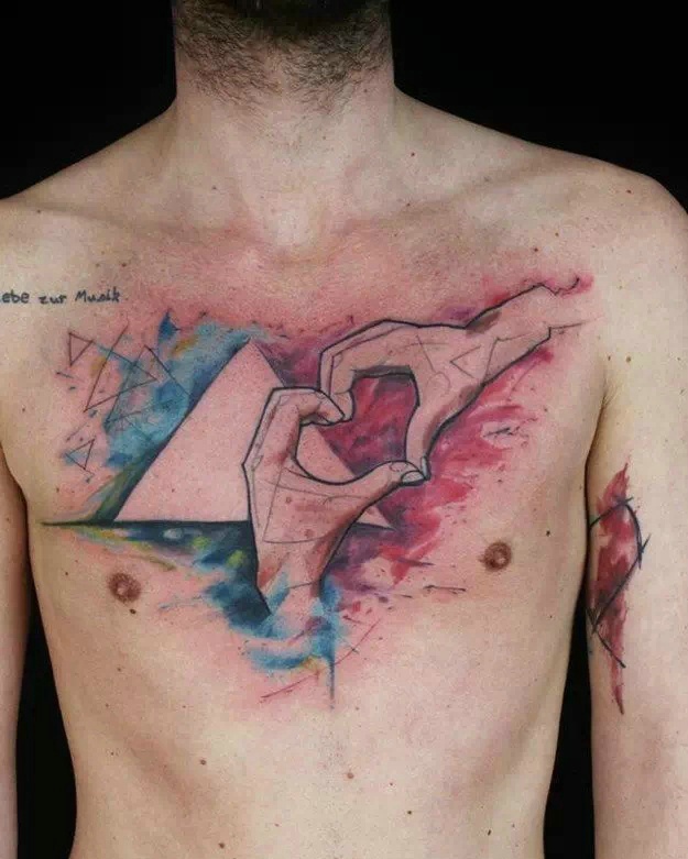 几款水彩风格的创意纹身图案