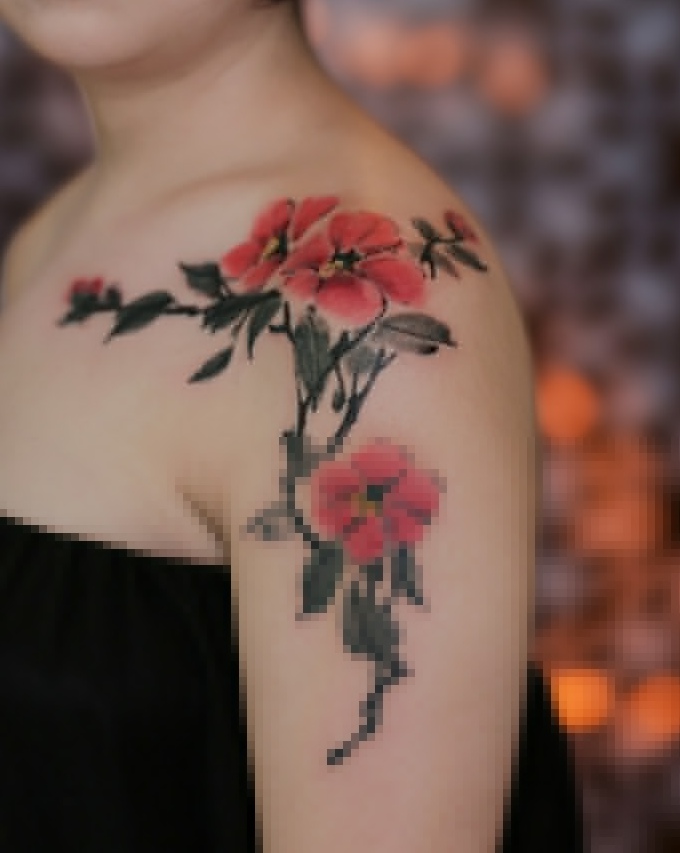 一组适合女生的漂亮纹身图案