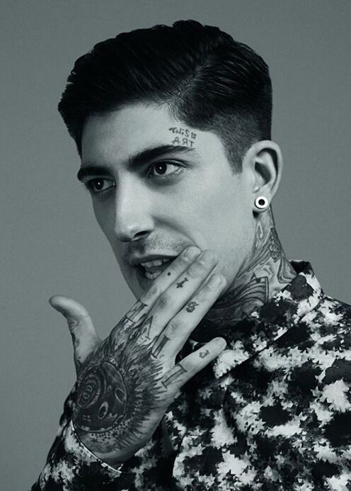 daniel bamdad脸部英文纹身图案大全