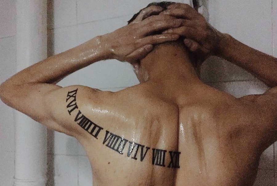 超级有魅力的个性罗马数字纹身刺青