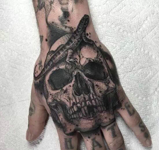三款非常恐惧的3d手背纹身图案