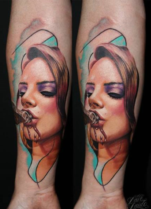 非主流肖像纹身图案