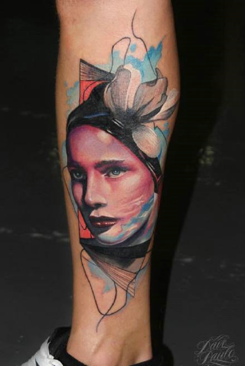 个性肖像纹身图案