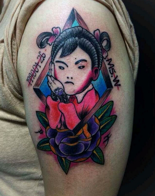 网络流行图之妈妈再打我一次纹身图案