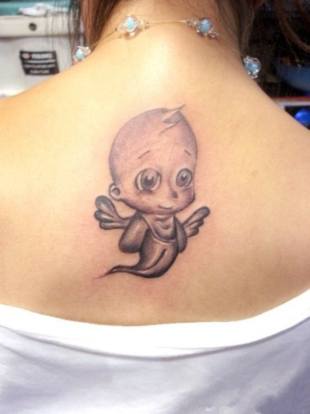 女生背部可爱的小天使