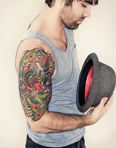 手臂上凤凰纹身图案