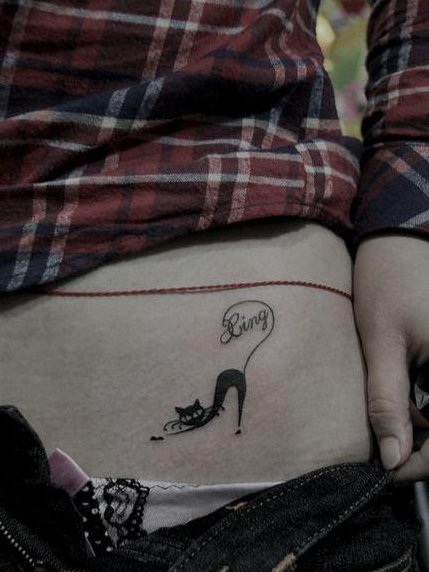 女孩子猫咪纹身图案大全