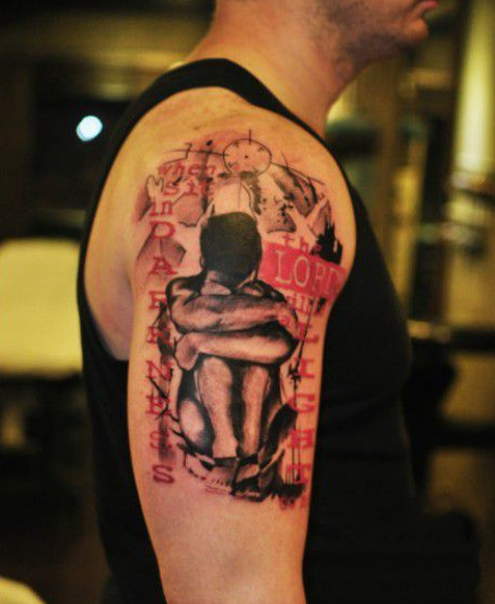 创意设计感手臂个性纹身