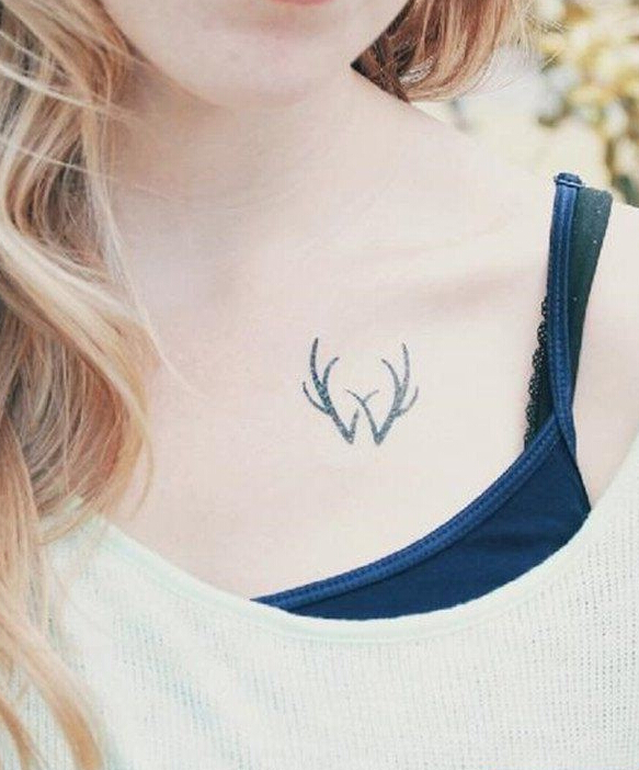 女人小清新纹身图案