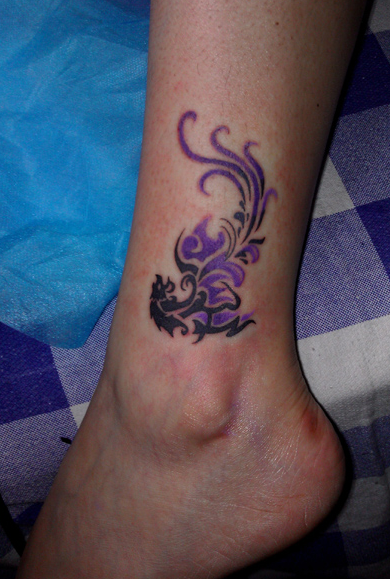 脚踝好看的凤凰纹身图案
