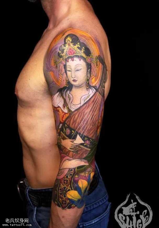 胳膊观音纹身图案