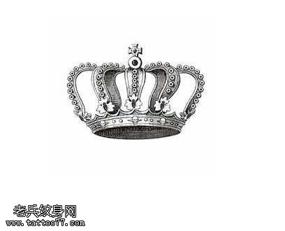手稿皇冠纹身图案