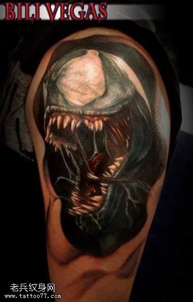 胳膊变异怪物纹身图案