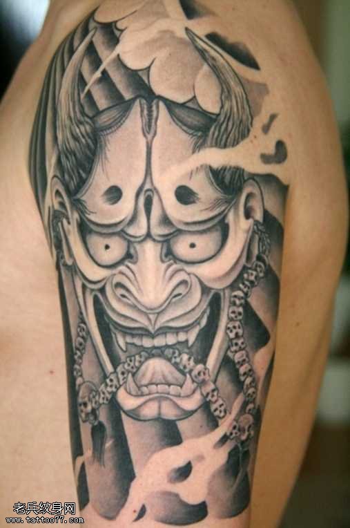 胳膊般若纹身图案