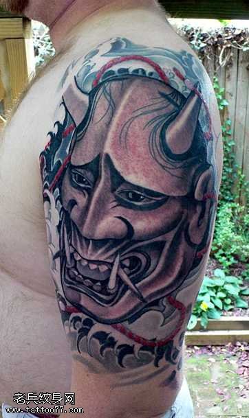 胳膊般若纹身图案