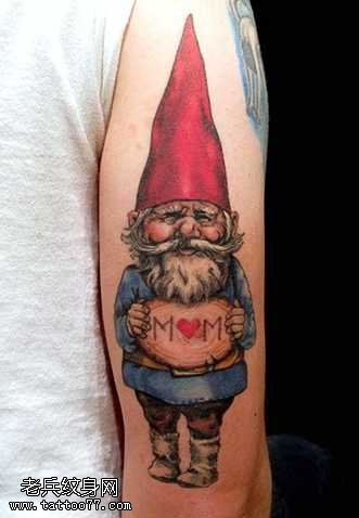 胳膊小人纹身图案