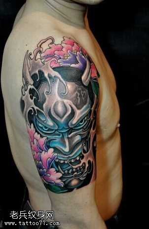 胳膊帅气般若纹身图案