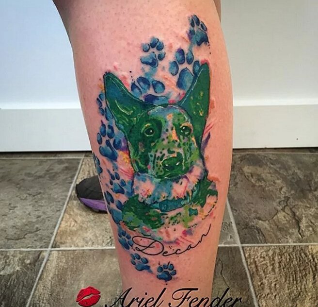 11款德国牧羊犬纹身图案