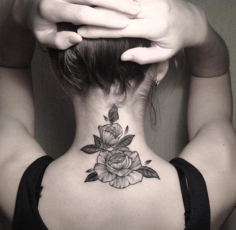 美女纹身花臂，漂亮花纹身图案