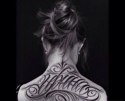 感受浪漫文字的魅力,一组欧式花体字纹身