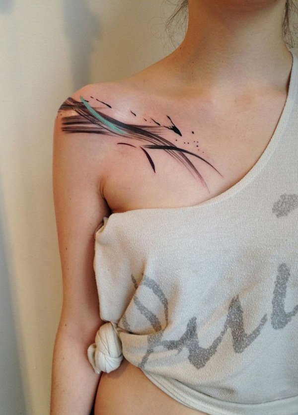 多款女生可爱的锁骨纹身图案女