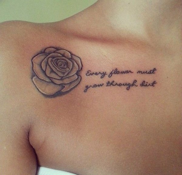 多款女生可爱的锁骨纹身图案女