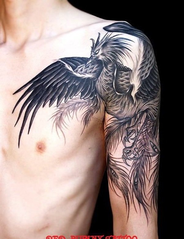 34款漂亮的凤凰纹身图案