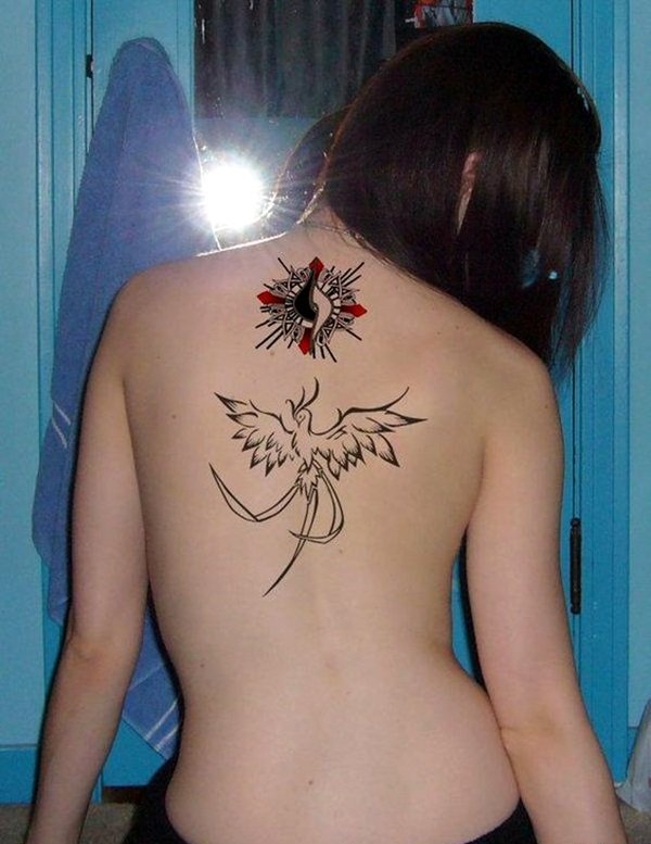 34款漂亮的凤凰纹身图案