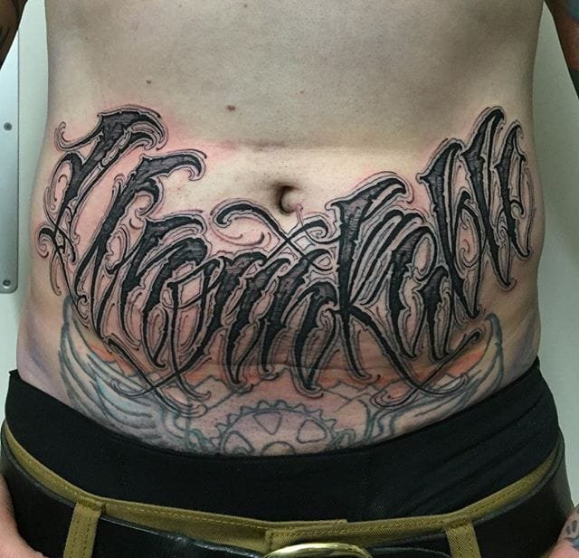 Vegan刻字纹身手稿