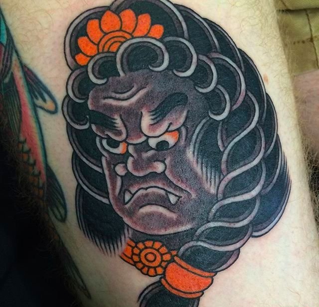 大胆经典的日本风格纹身图案